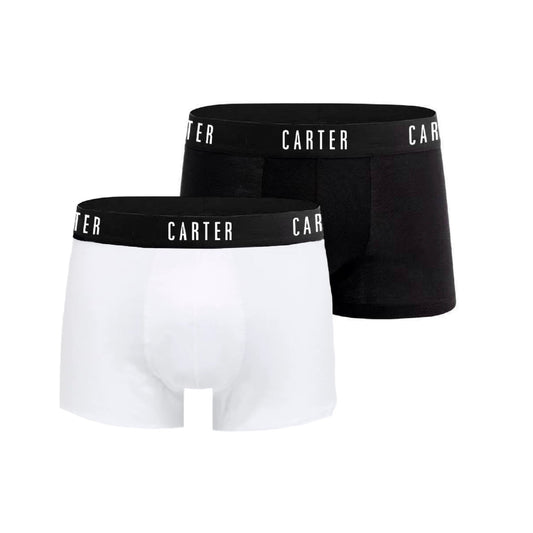 Classic Carter Cotton Stretch Boxer Briefs Bundle - White/Black & Black